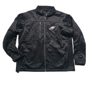 Men's Antigua Black Philadelphia Eagles Daily Fused Full-Zip Jacket XL